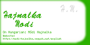 hajnalka modi business card