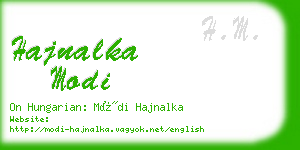 hajnalka modi business card
